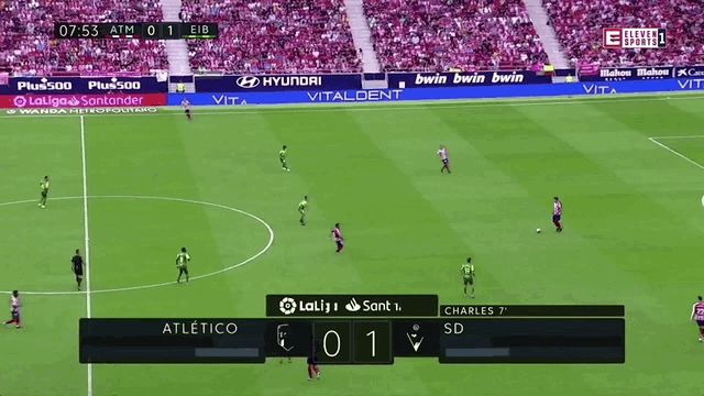 Atletico Madrid Nearly Get In Behind vs. Eibar